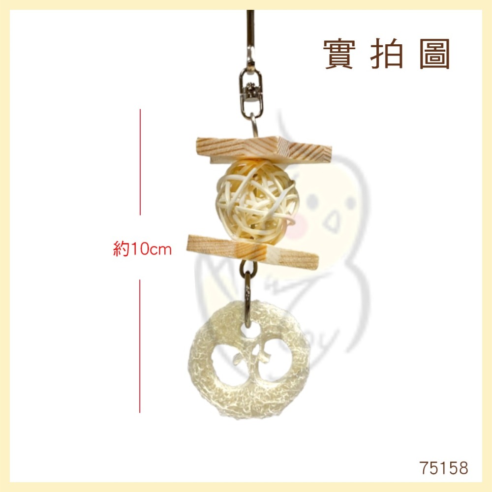 【鸚鵡玩國】鸚鵡玩具 台灣製 天然啃咬玩具 絲瓜絡 小鸚鵡 啃咬串 小鳥玩具 鸚鵡用品 磨牙小玩具 虎皮 小鸚...等-細節圖5