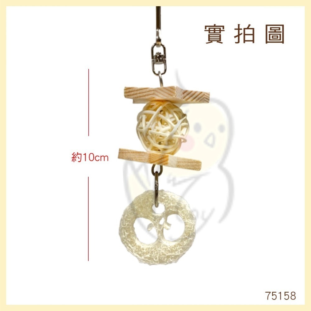 【鸚鵡玩國】鸚鵡玩具 台灣製 天然啃咬玩具 絲瓜絡 小鸚鵡 啃咬串 小鳥玩具 鸚鵡用品 磨牙小玩具 虎皮 小鸚...等-細節圖5