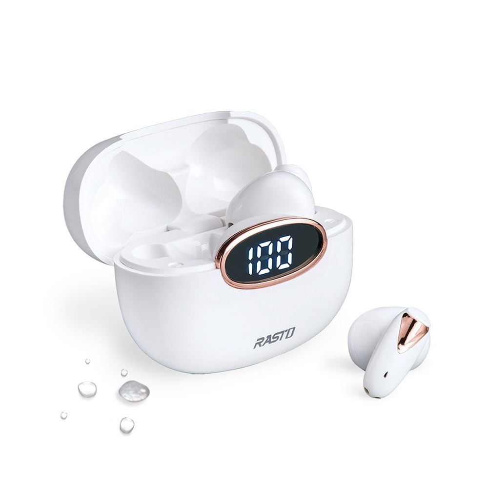 RASTO RS46 純白晶石電量顯示真無線藍牙5.3耳機-細節圖2