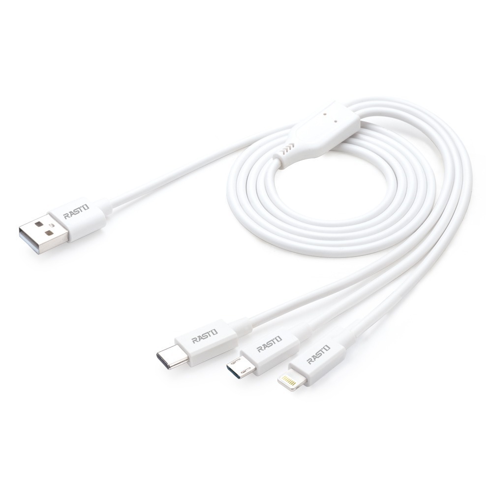 RASTO RX56 Lightning+TypeC+Micro三合一充電線1M-細節圖7