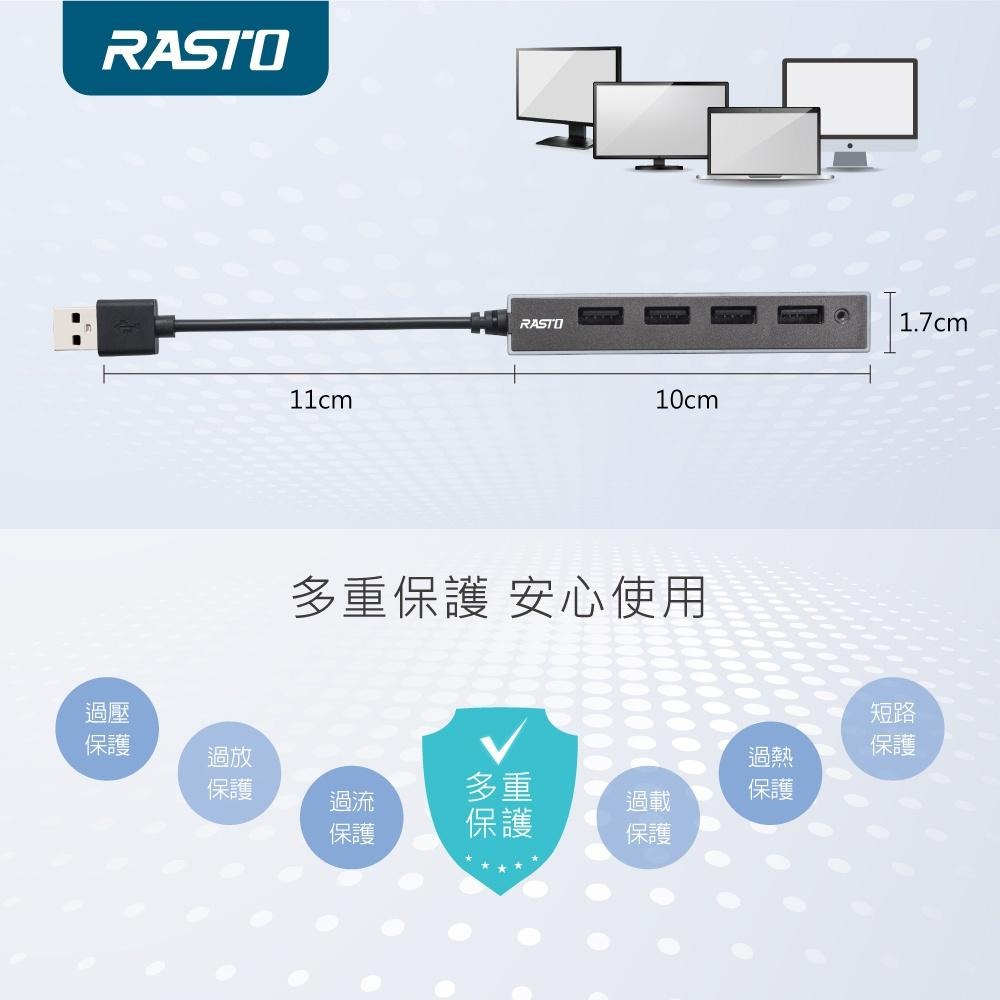 RASTO RH3 USB 四孔擴充HUB集線器-細節圖7