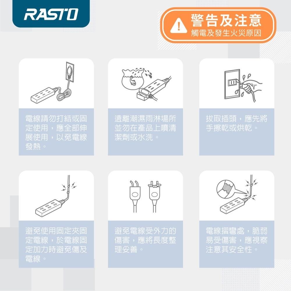 【2入組】RASTO FE2 一開四插三孔延長線 ( MIT)-   1.8M-細節圖8