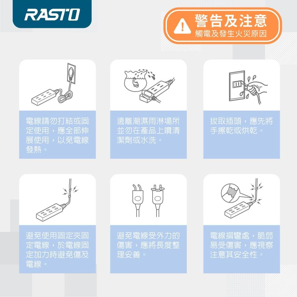 RASTO FE1 一開四插二孔延長線 ( MIT)-   1.8M-細節圖8