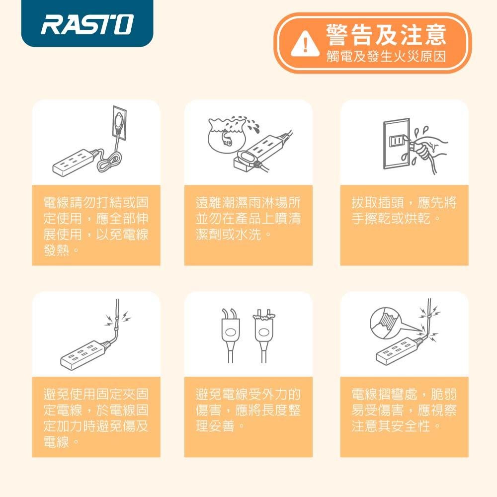 RASTO FE10 一開三插二埠USB延長線 1.8M-細節圖9