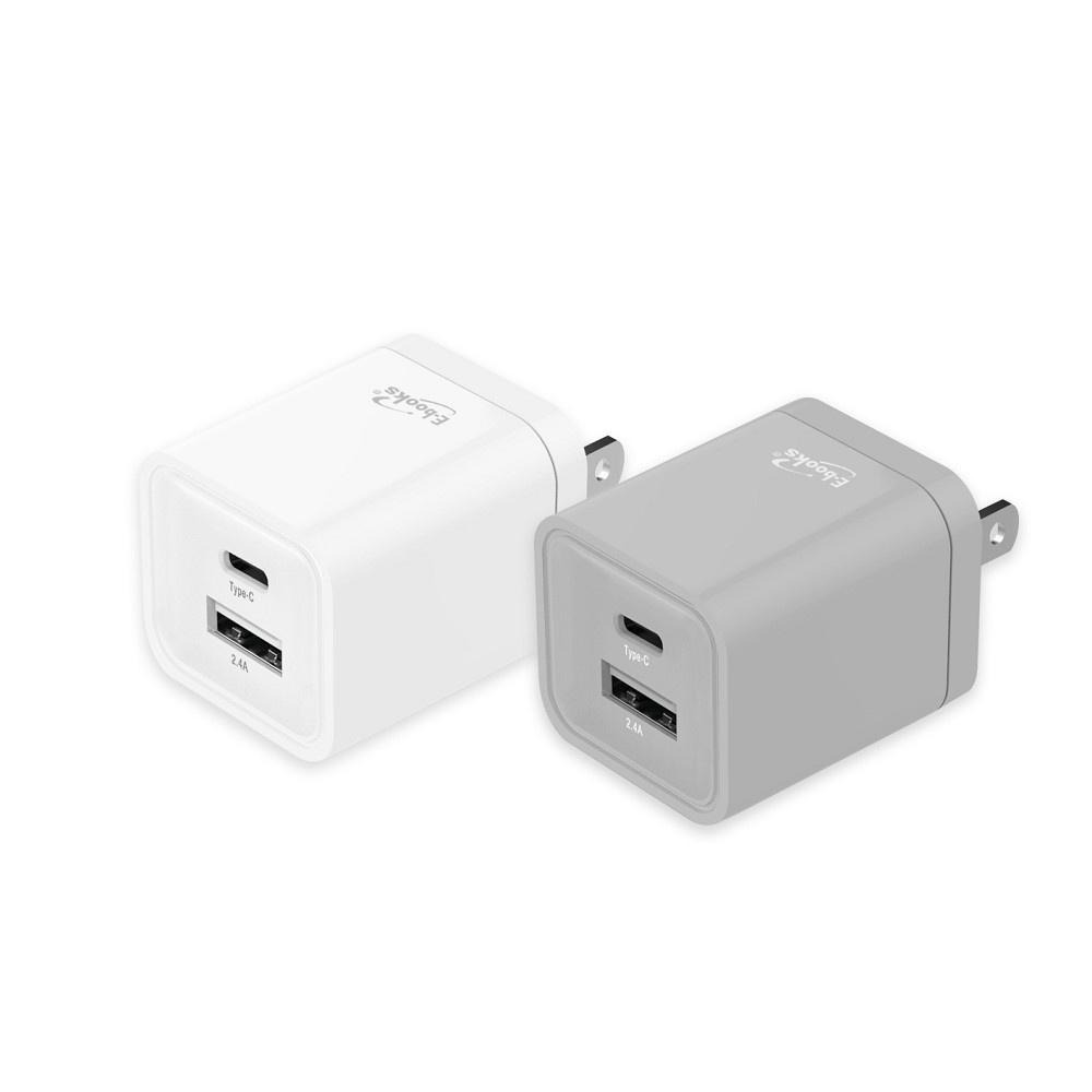 E-books B59 智能 12W Type C+USB 雙孔快速充電器-細節圖2