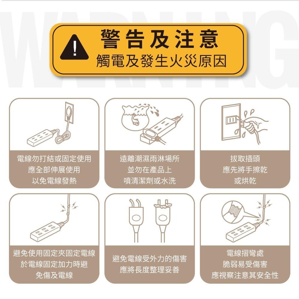 【2入組】RASTO FE6 七開六插三孔延長線 ( MIT)-   1.8M-細節圖9
