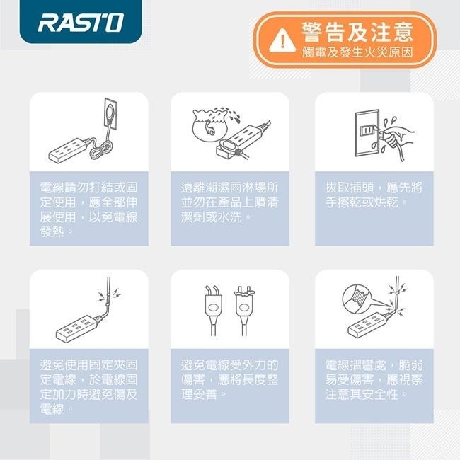 RASTO FE2 一開四插三孔延長線 ( MIT)-   1.8M-細節圖8