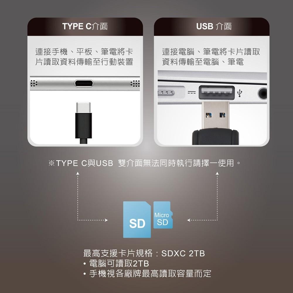 E-books T35 Type C+USB3.0雙介面OTG讀卡機-細節圖5