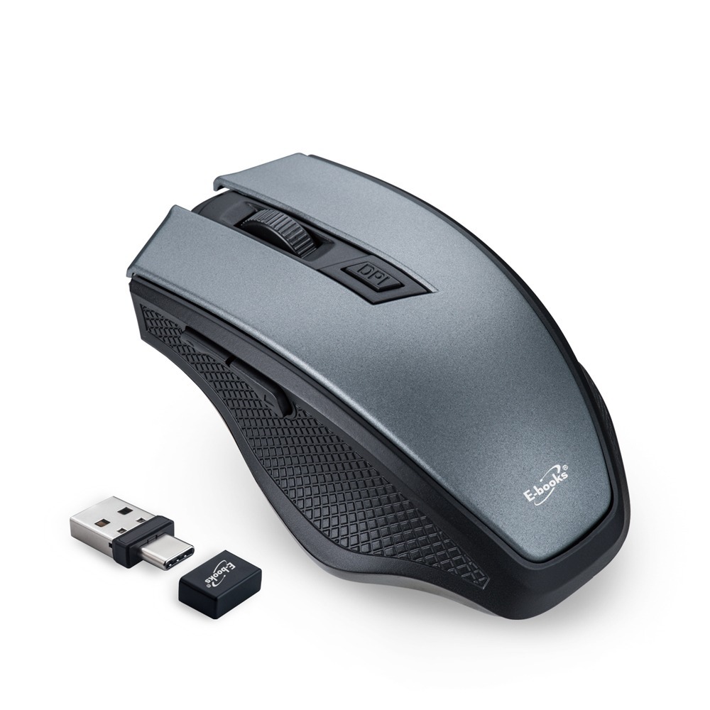 E-books M72 六鍵式Type C+USB雙介面靜音無線滑鼠-細節圖2