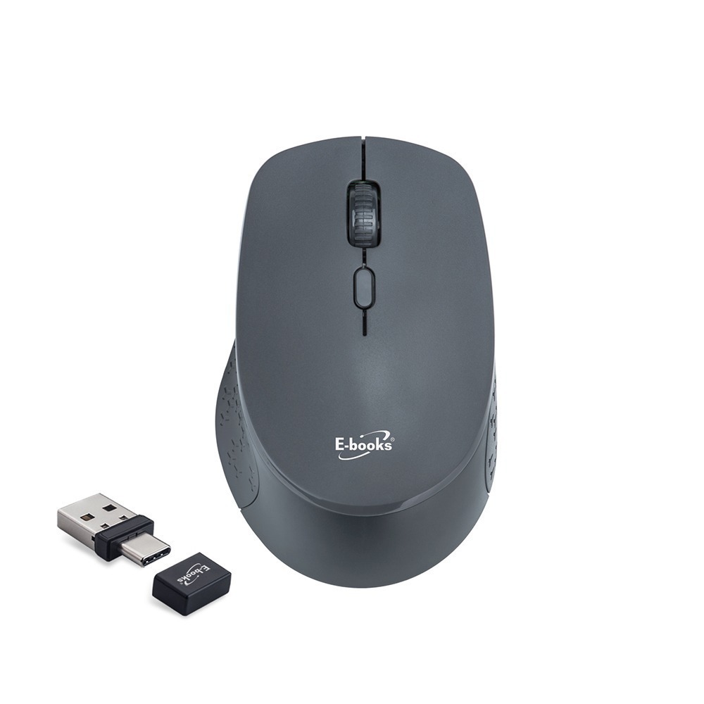 E-books M73 三段DPI切換Type C+USB雙介面靜音無線滑鼠-細節圖2