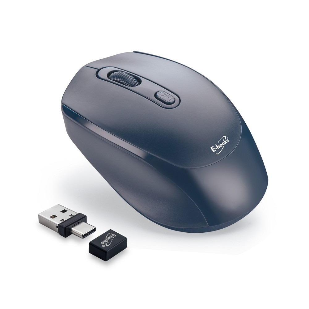 E-books M74 四鍵式Type C+USB雙介面靜音無線滑鼠-細節圖2