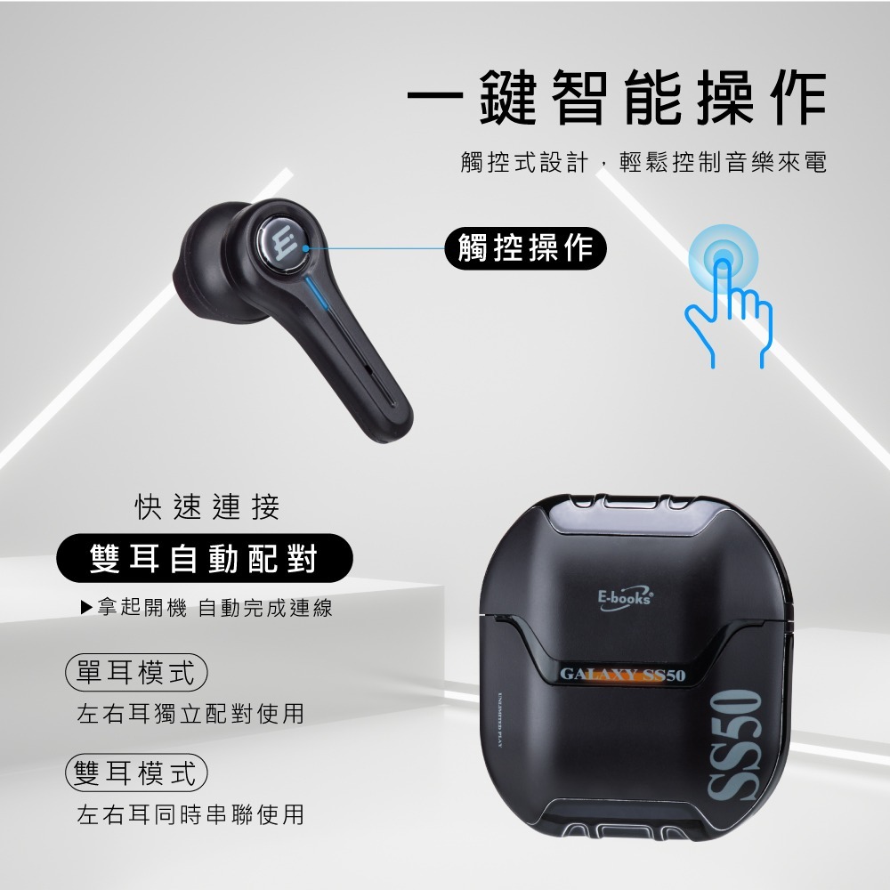 E-books SS50 高階款TWS真無線藍牙5.3耳機-細節圖6