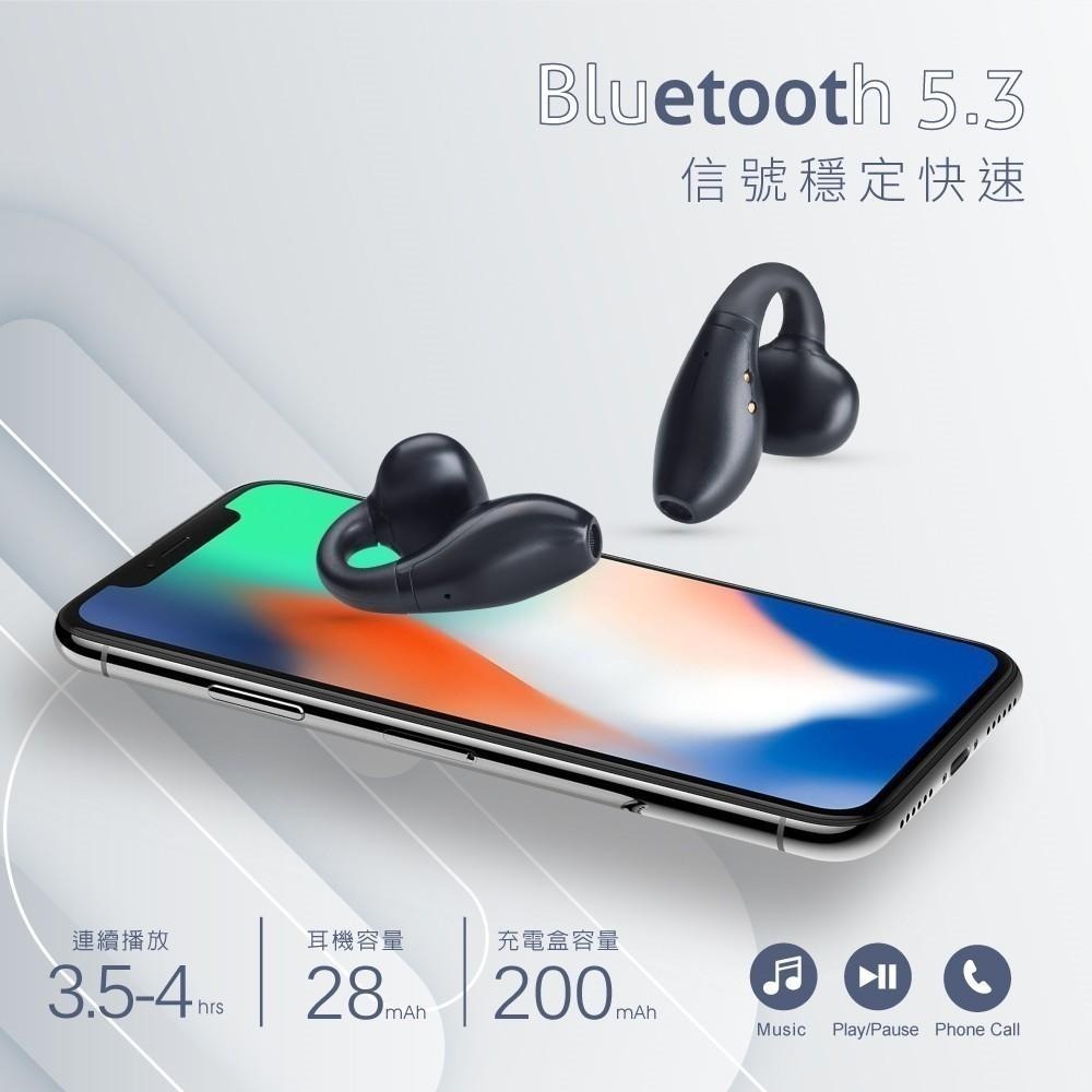 【7-ELEVEN 門市團購】E-books 高音質耳夾氣傳導電量顯示真無線藍牙5.3耳機(SS.54)-細節圖5