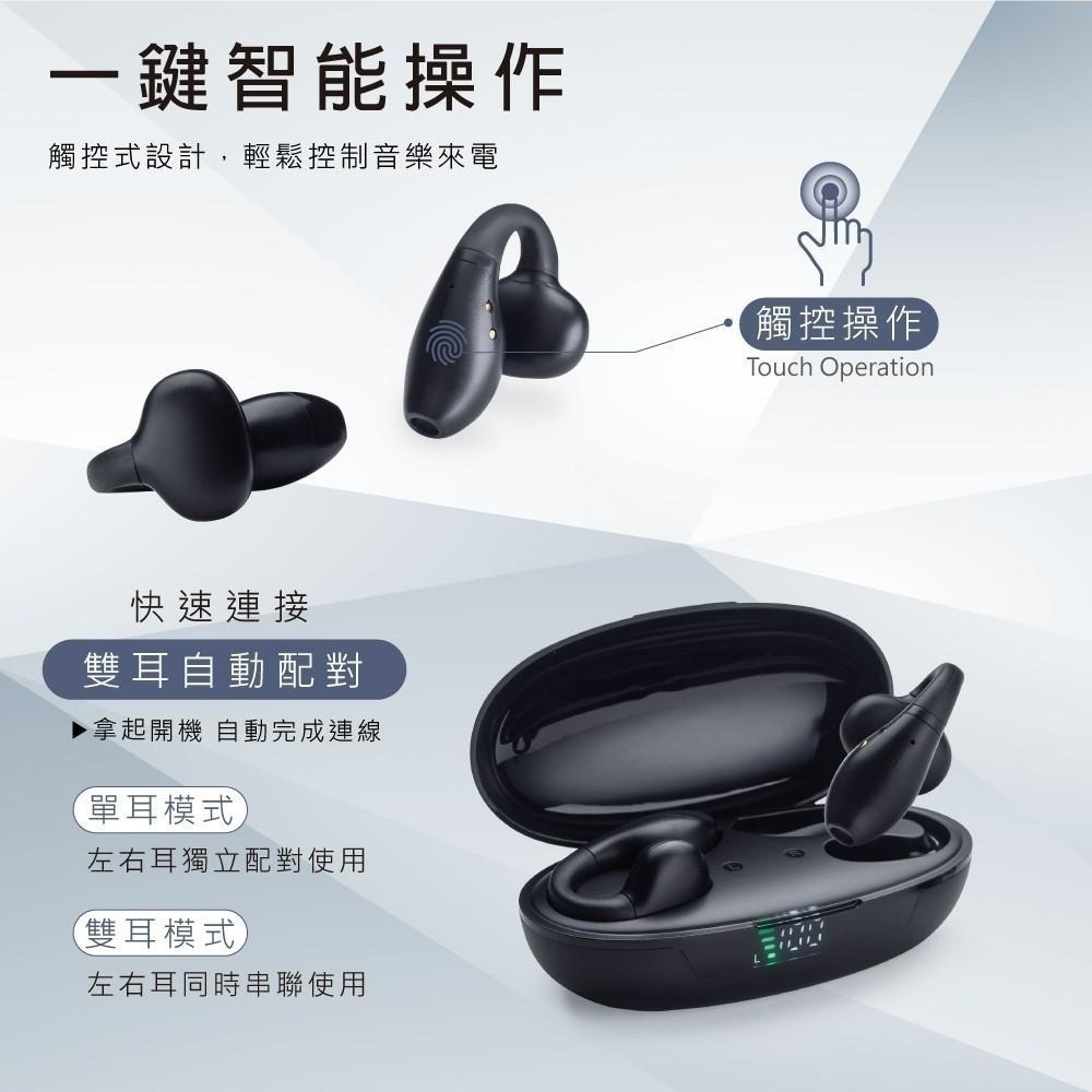 【限時購】E-books 高音質耳夾氣傳導電量顯示真無線藍牙5.3耳機(SS.54)-細節圖6