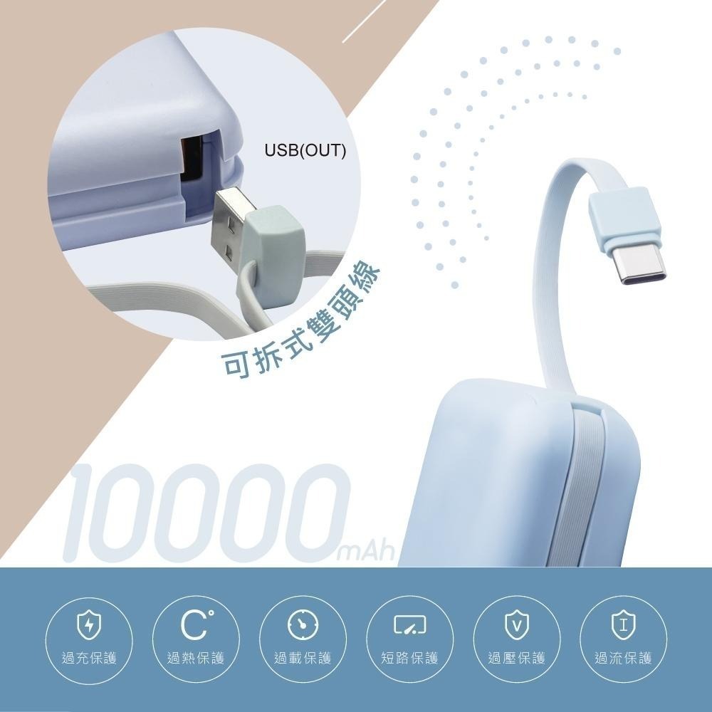 E-Books B100【台灣製造】自帶雙線LED數顯20W快充版行動電源-細節圖6