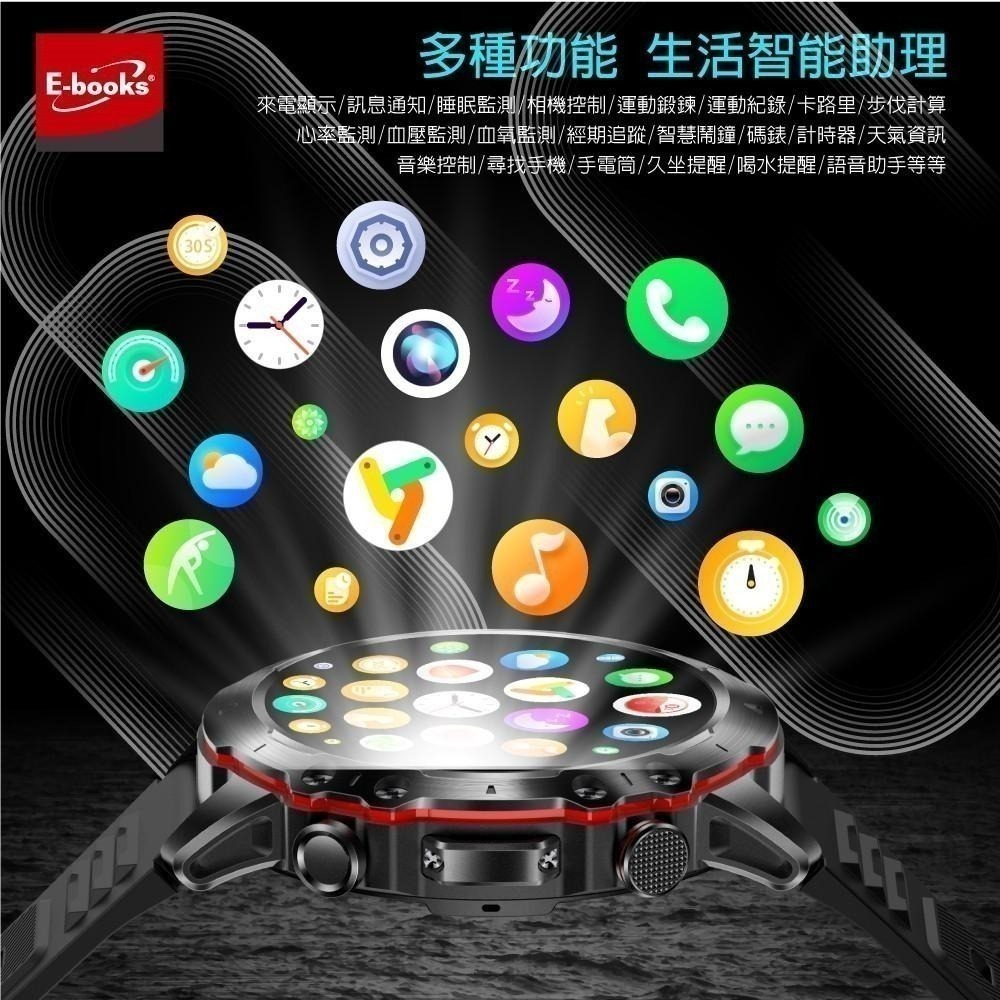 【限時購】E-books鋅合金Amoled高清全觸控多功能智慧手錶 父親節好禮 禮物推薦(V.22)-細節圖5
