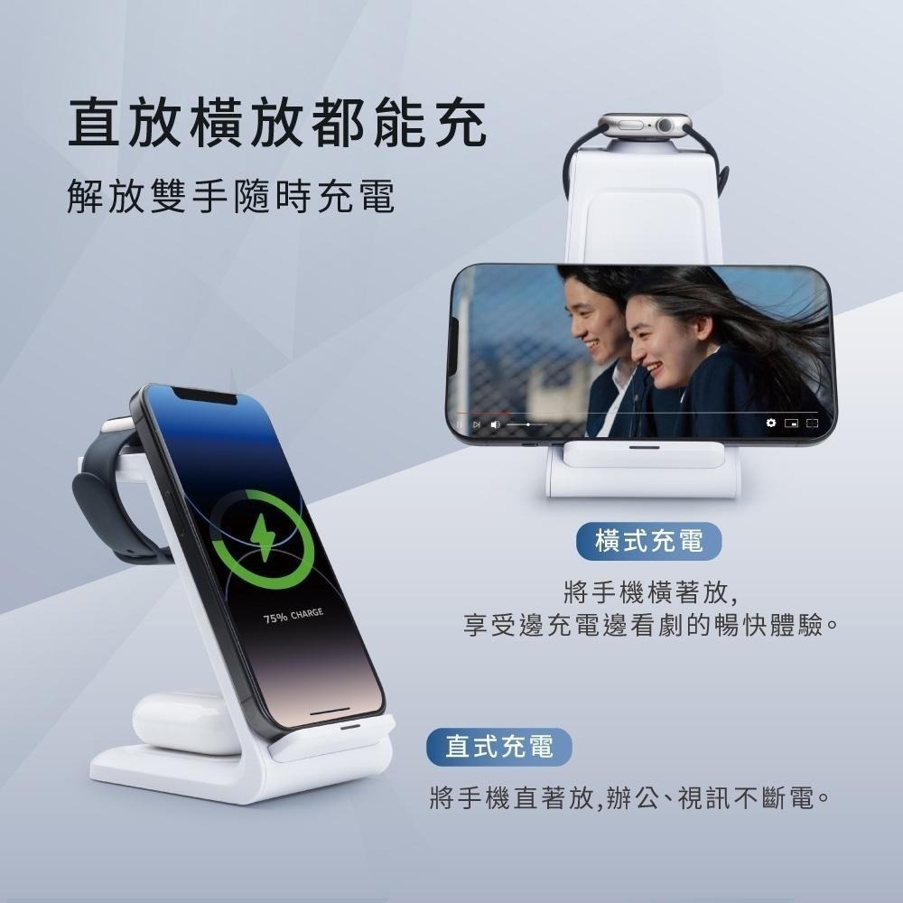 E-books B92 15W快充三合一無線充電座-細節圖6