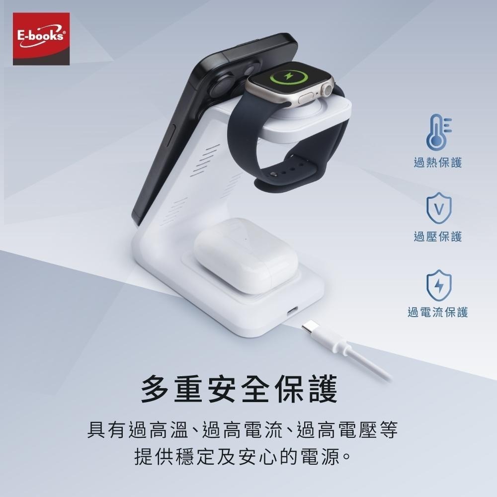E-books B92 15W快充三合一無線充電座-細節圖7