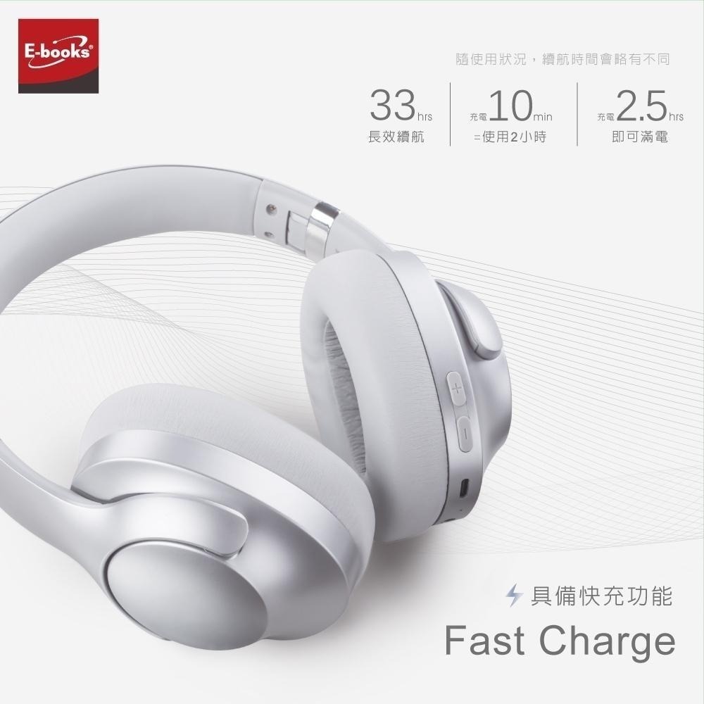 E-books SS64 AI主動降噪技術ANC+ENC藍牙5.3耳罩耳機-細節圖5