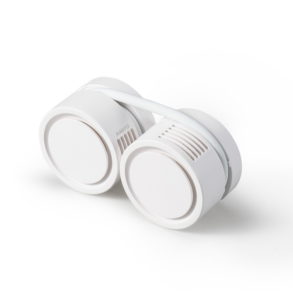 新品上市 解放雙手 RASTO RK23 超安全五代雙電池掛脖全收納式充電風扇  收納掛脖小風扇  夏日必備-細節圖3