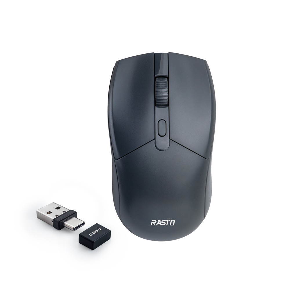 RASTO RM31 四鍵式Type C+USB雙介面無線滑鼠-細節圖2