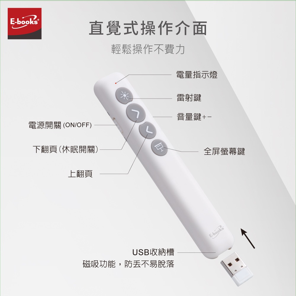 E-books E7 高感度紅光雷射翻頁無線簡報筆-細節圖7