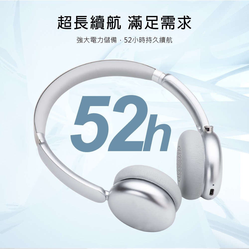 E-books SS68 AI智慧聲學降噪ANC+ENC藍牙6.0頭戴耳機-細節圖3