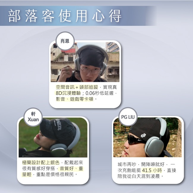 E-books SS69 AI空間音訊360度8D環繞ANC+ENC藍牙6.0頭戴耳機-細節圖2