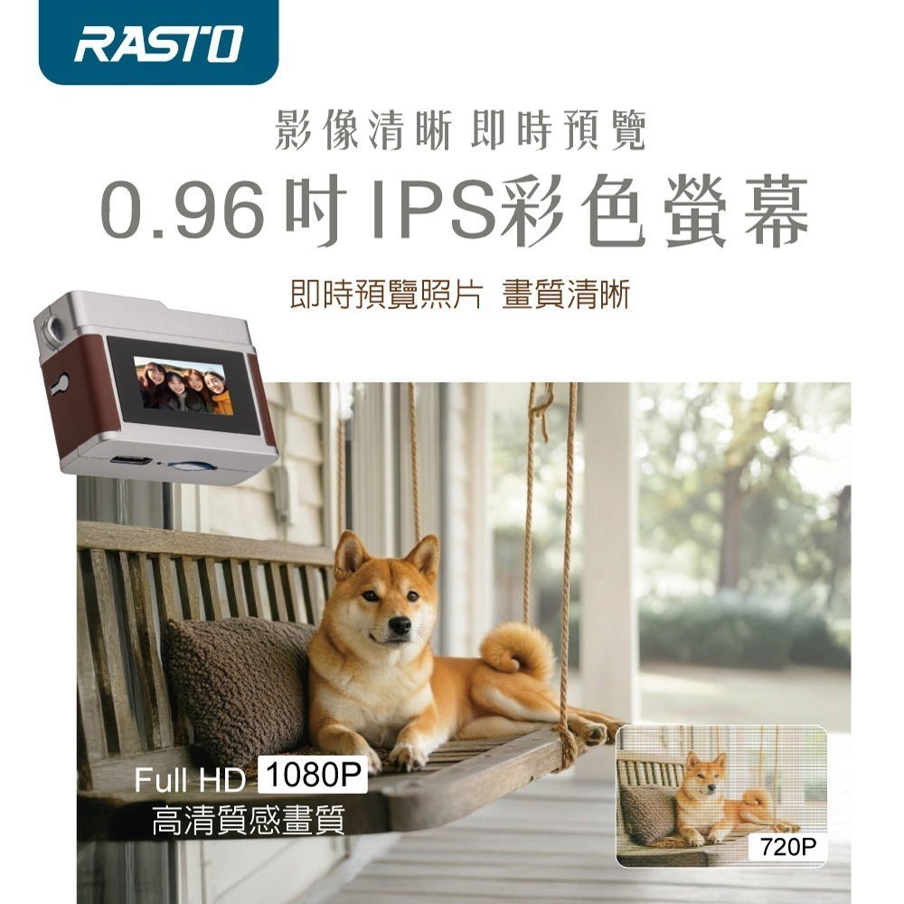 【限搶】RASTO 超迷你口袋復古造型數位相機 RP-1( Full HD 1080P-2色可選)-細節圖5