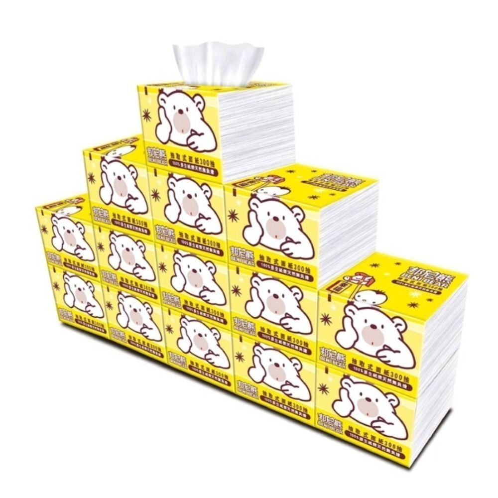 邦尼熊抽取式柔式紙巾300抽-細節圖2