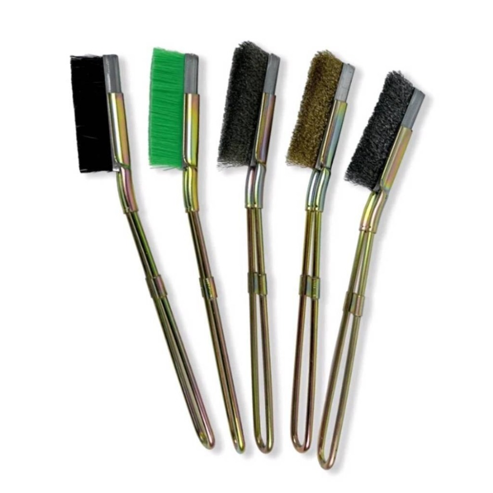 【ALLGET】鐵柄清潔刷 鋼絲刷 銅絲刷 不鏽鋼絲刷 鐵柄手刷 除鏽刷 金屬清潔 清潔刷 細節刷 隙縫刷 手刷 除焊渣-細節圖2