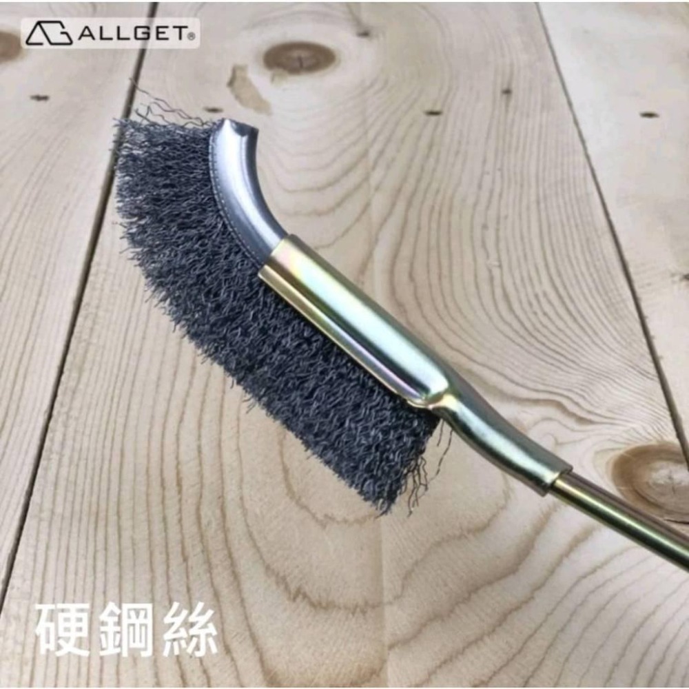 【ALLGET】鐵柄清潔刷 鋼絲刷 銅絲刷 不鏽鋼絲刷 鐵柄手刷 除鏽刷 金屬清潔 清潔刷 細節刷 隙縫刷 手刷 除焊渣-細節圖3