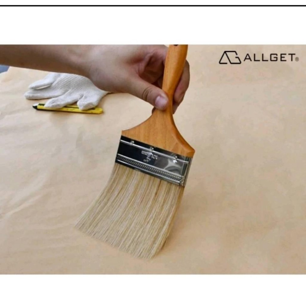 【ALLGET】900特級勁效纖鬃刷 專業師傅用刷 高效率 長毛油漆刷 粉刷 底漆 室外牆面 裝潢 油漆刷-細節圖5