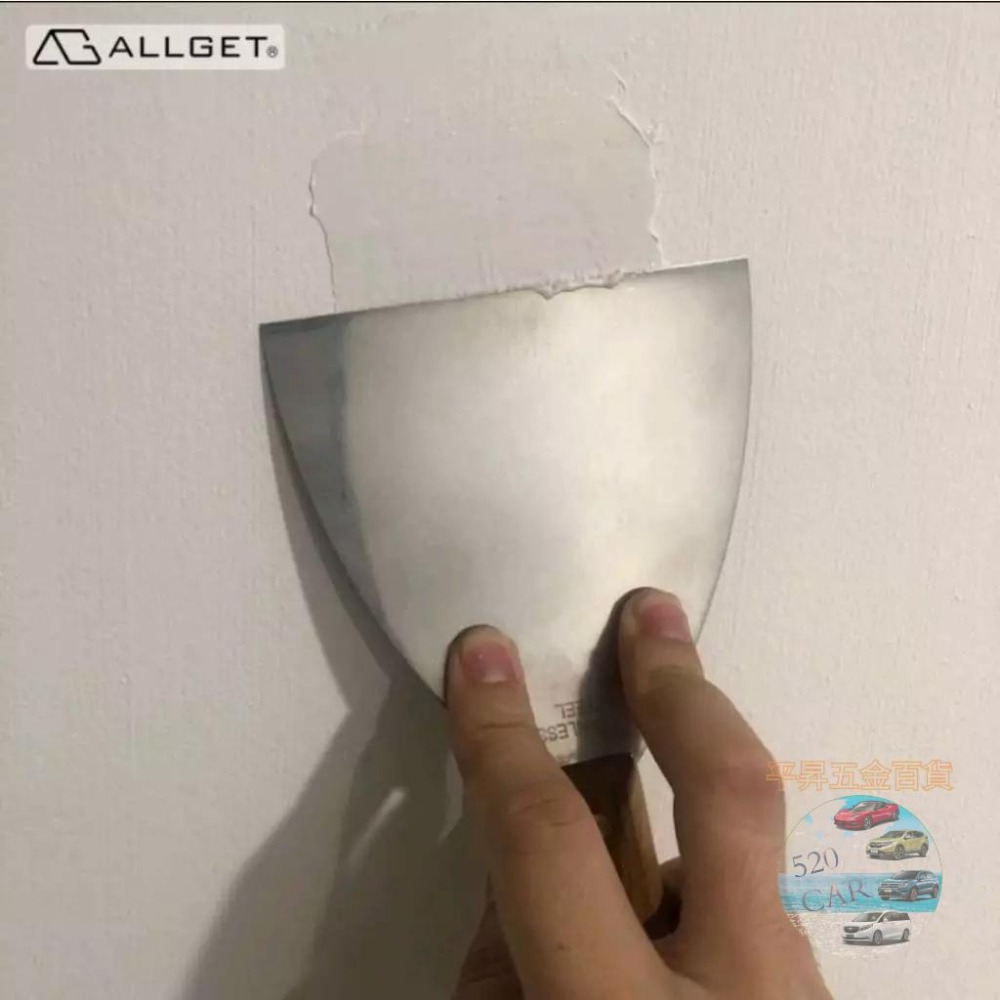 【ALLGET】木柄不鏽鋼油灰刀 刮刀 漆杯 補杯 漆刀 油灰刀 不鏽鋼刮刀 批土 補灰 木柄刮刀-細節圖4