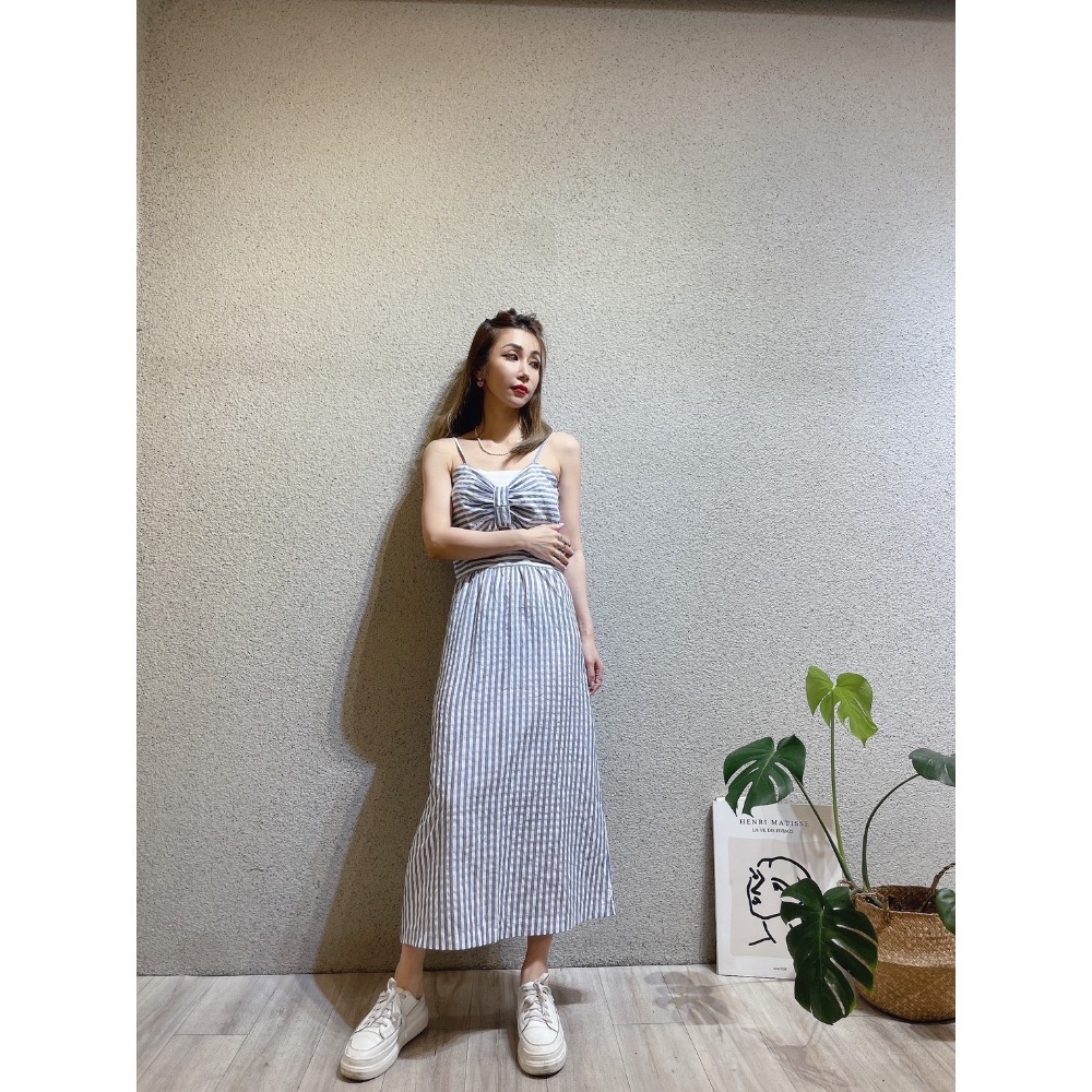 峇里島風情直紋洋裝-細節圖2