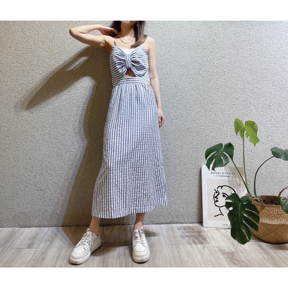 峇里島風情直紋洋裝-細節圖3