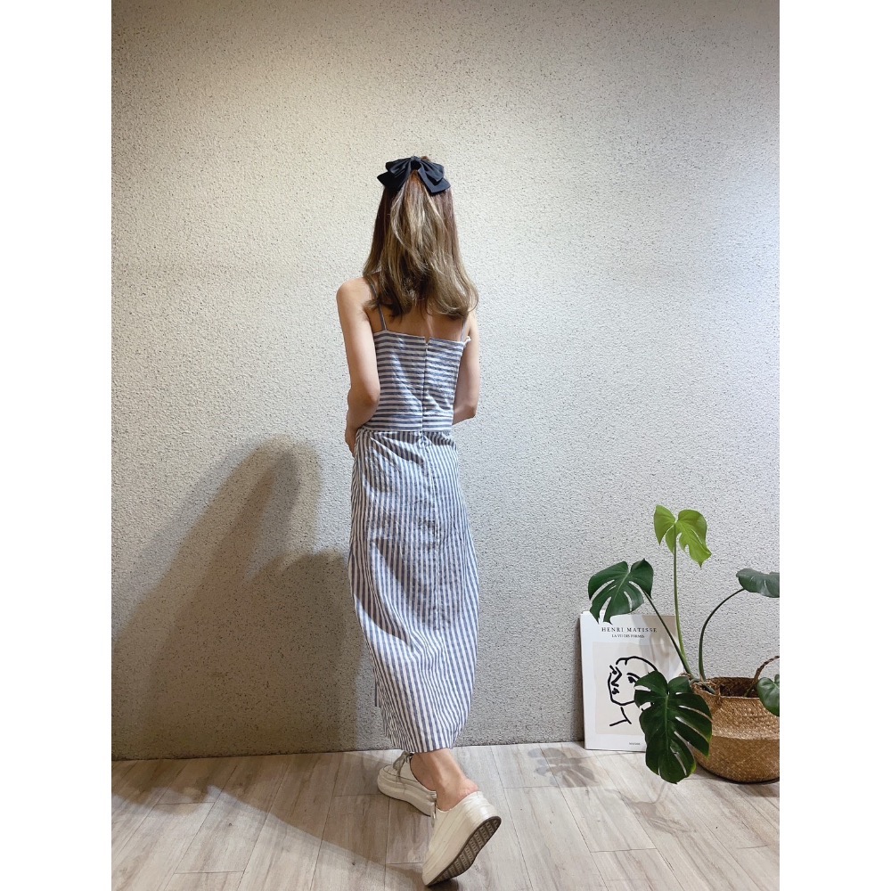 峇里島風情直紋洋裝-細節圖4