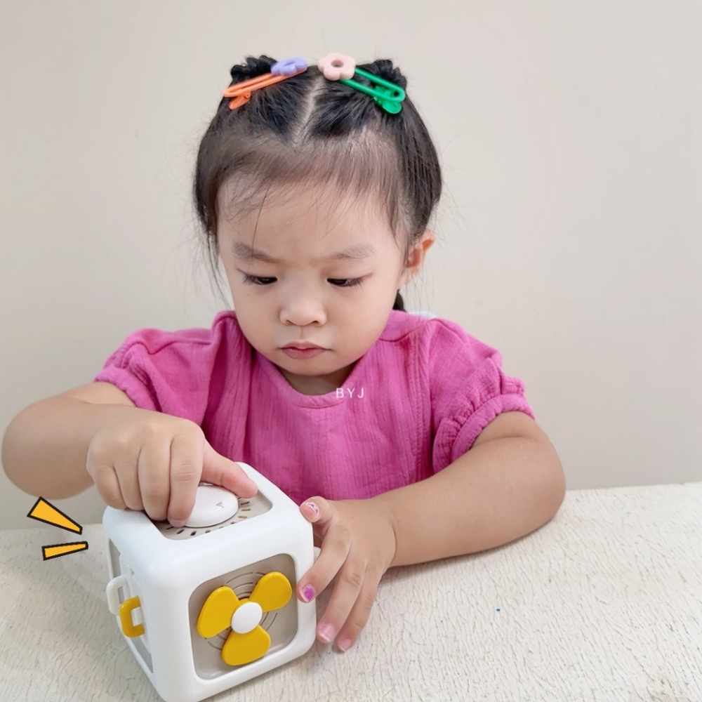 現貨《嬰幼玩具】魔方忙碌六面體 / 早教益智玩具 ♥ 嬰幼兒 手指 訓練 ♥ 動動樂 開關 旋轉盒 早教啟蒙 玩具-細節圖5
