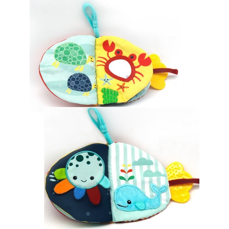 現貨《寶寶布書】小魚造型布書 ♥ 寶寶益智布書 ♥ 魚造型 洗澡布書 早教 可水洗 牙膠 卡通 安撫布書 商檢合格-細節圖7