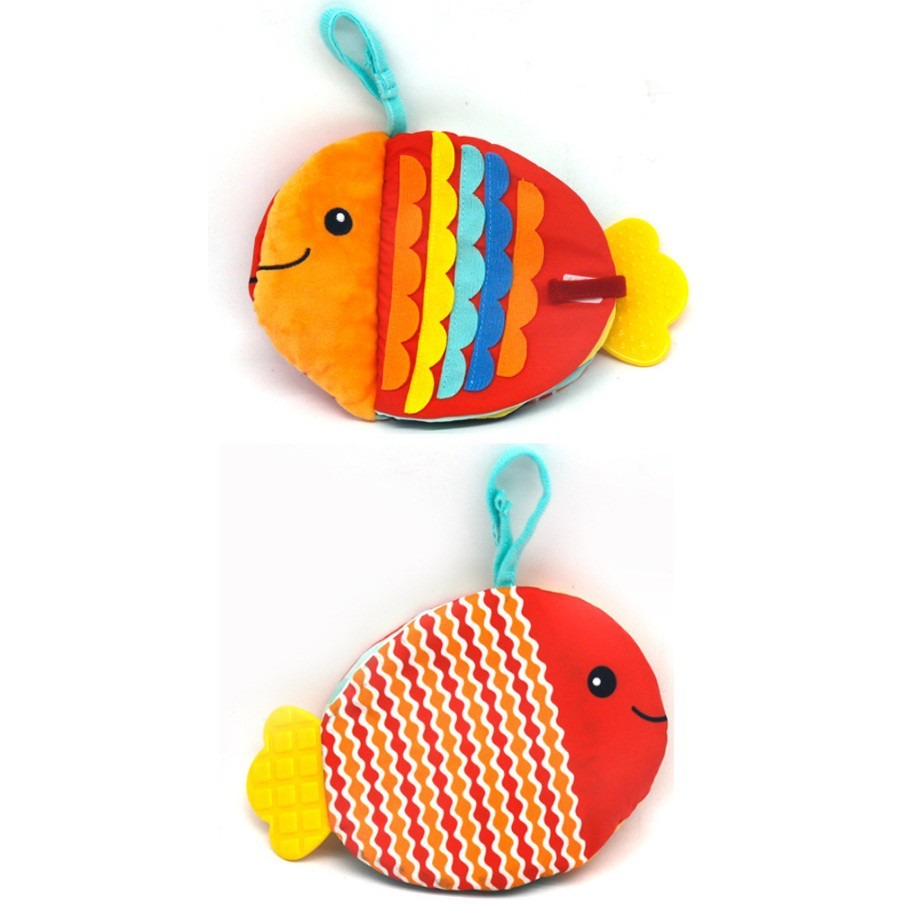 現貨《寶寶布書】小魚造型布書 ♥ 寶寶益智布書 ♥ 魚造型 洗澡布書 早教 可水洗 牙膠 卡通 安撫布書 商檢合格-細節圖8