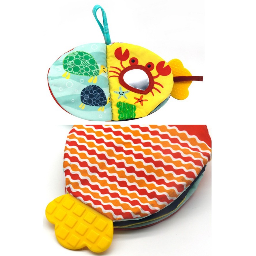 現貨《寶寶布書】小魚造型布書 ♥ 寶寶益智布書 ♥ 魚造型 洗澡布書 早教 可水洗 牙膠 卡通 安撫布書 商檢合格-細節圖9