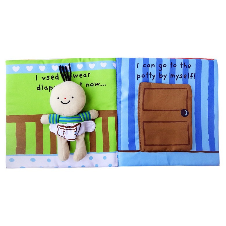 ♥ 兒童啟蒙  上廁所布書 ♥ 寶寶早教益智布書-細節圖4