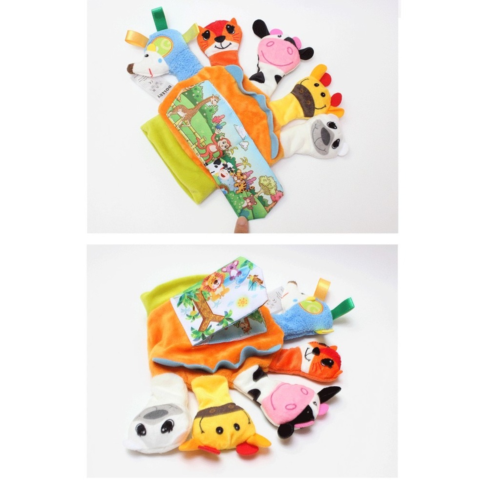 DOLERY ♥ 嬰兒卡通動物手指套偶 ♥ 帶布書響紙-細節圖5
