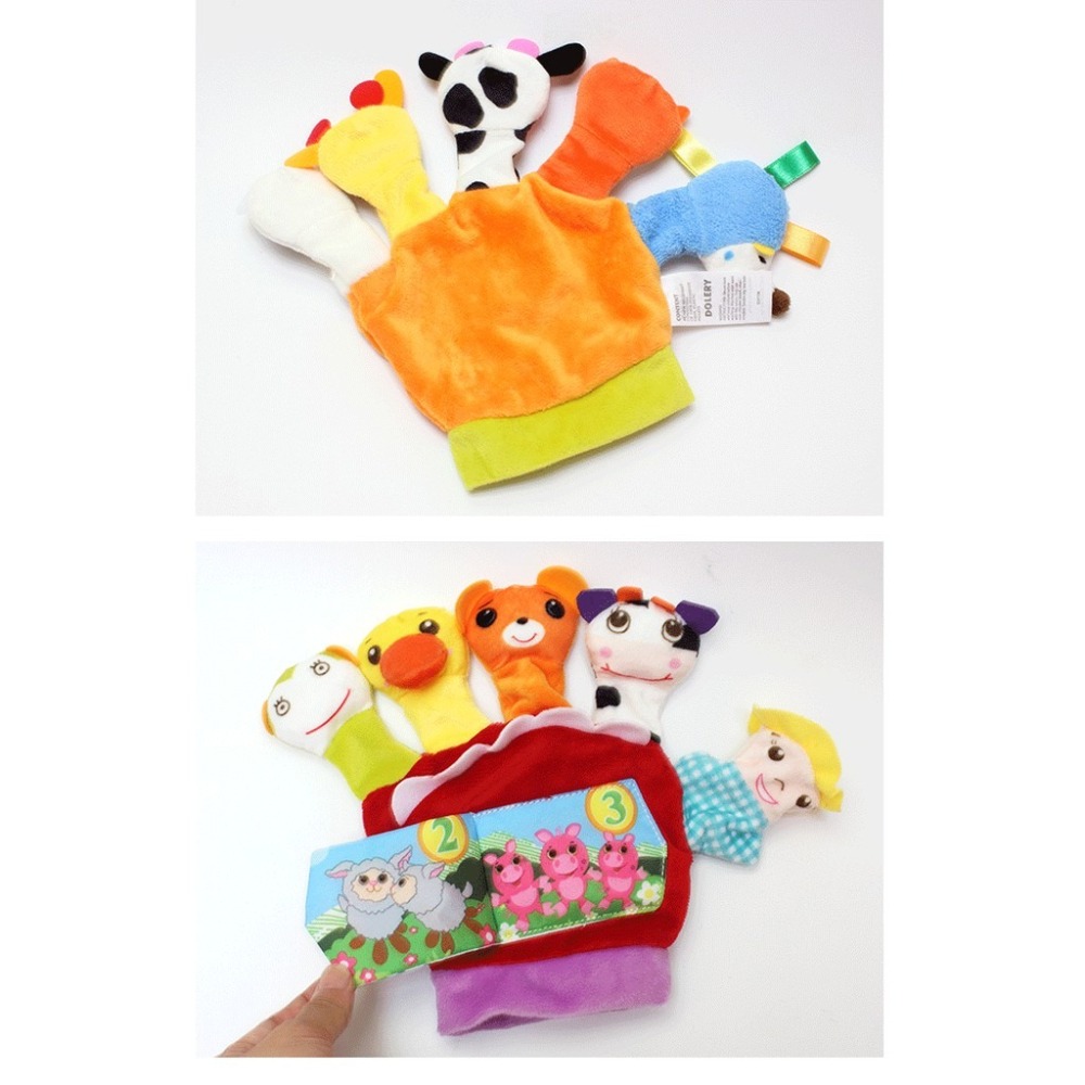 DOLERY ♥ 嬰兒卡通動物手指套偶 ♥ 帶布書響紙-細節圖6
