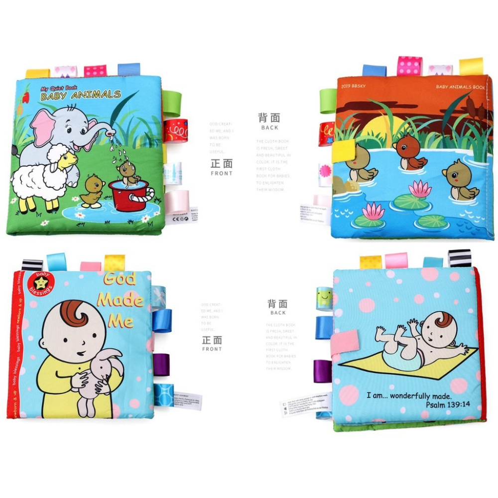 BBK寶寶布書】上帝創造了我 / 動物寶寶 嬰幼兒標籤布書-細節圖6