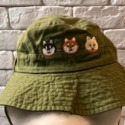 🎄聖誕交換禮物339：（草綠、深藍、米白）柴犬刺繡漁夫帽漁夫帽 水桶帽 bucket hat 柴犬帽 柴控必備-規格圖5