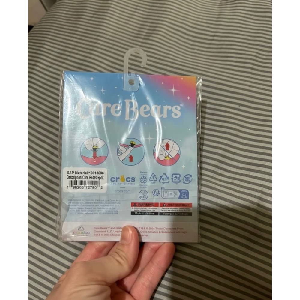 正版彩虹熊鞋扣（現貨Crocs Care Bears 鞋扣 洞洞鞋）-細節圖2