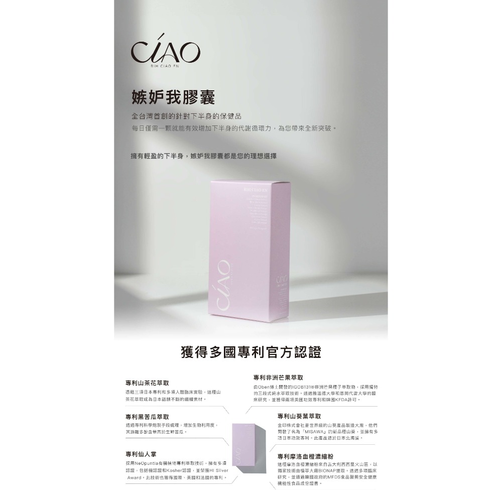 Ciao💊機能膠囊💊系列-規格圖1