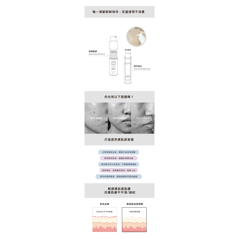 Ciao無瑕控油素顏霜-細節圖3