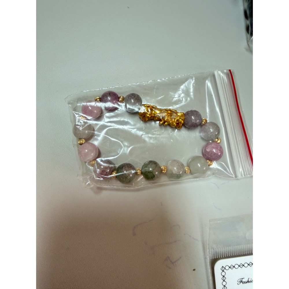 錢多多人貔貅手環（彩晶）